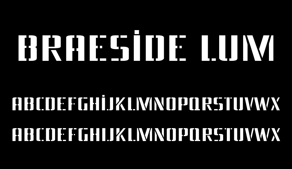 braeside-lumberboy font