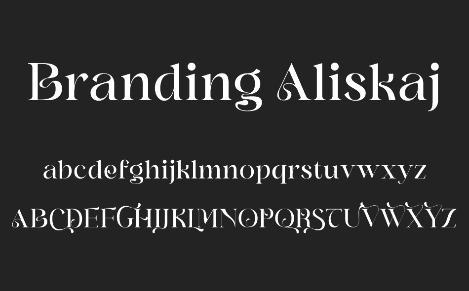 Branding Aliskaje font