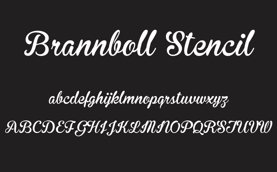 Brannboll Stencil font