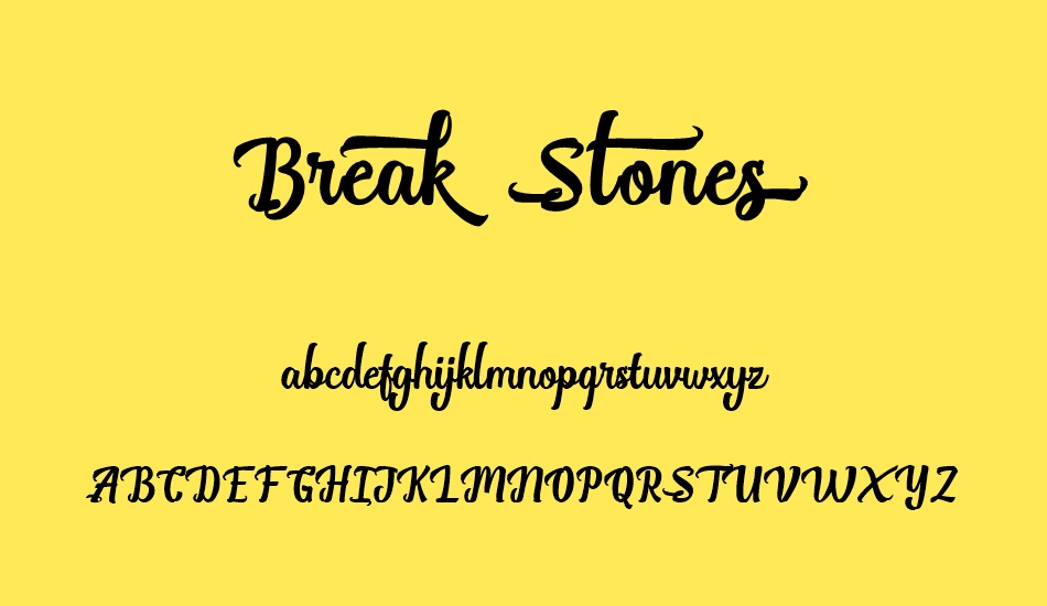 break-stones--free-personal-use font