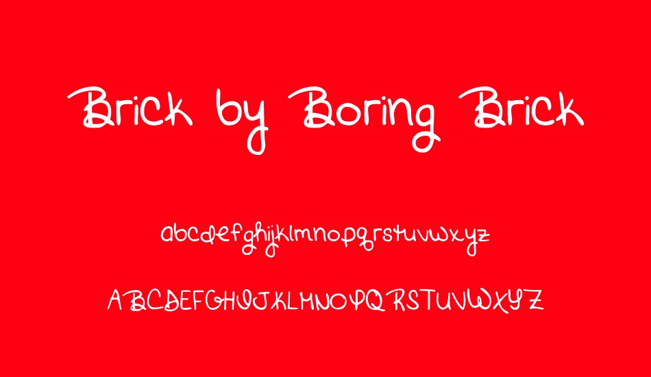 brick-by-boring-brick font