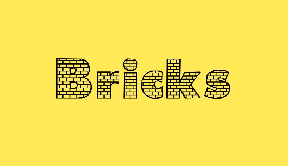 bricks font big