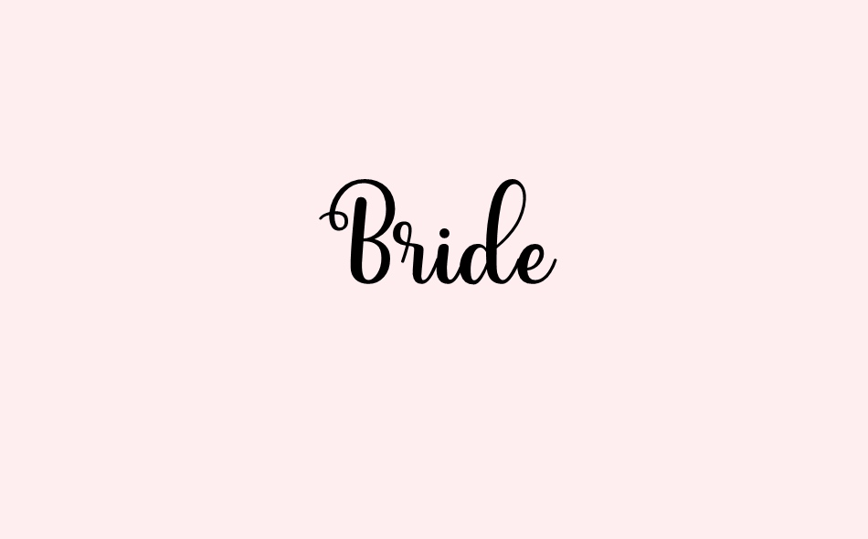 Bride font big