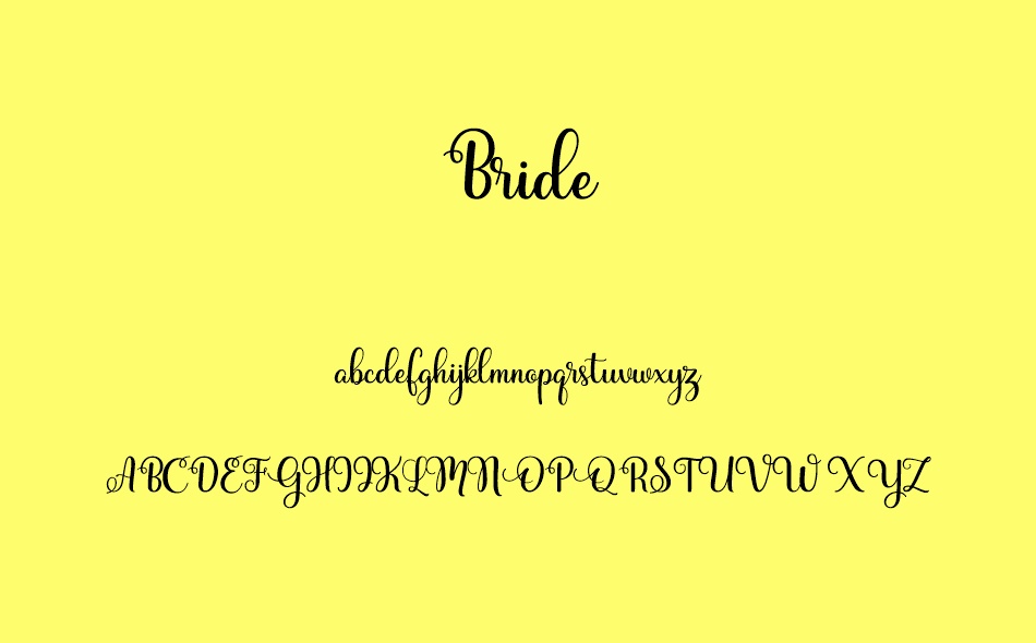 Bride font