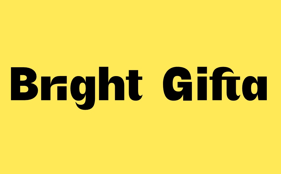 Bright Giftak font big