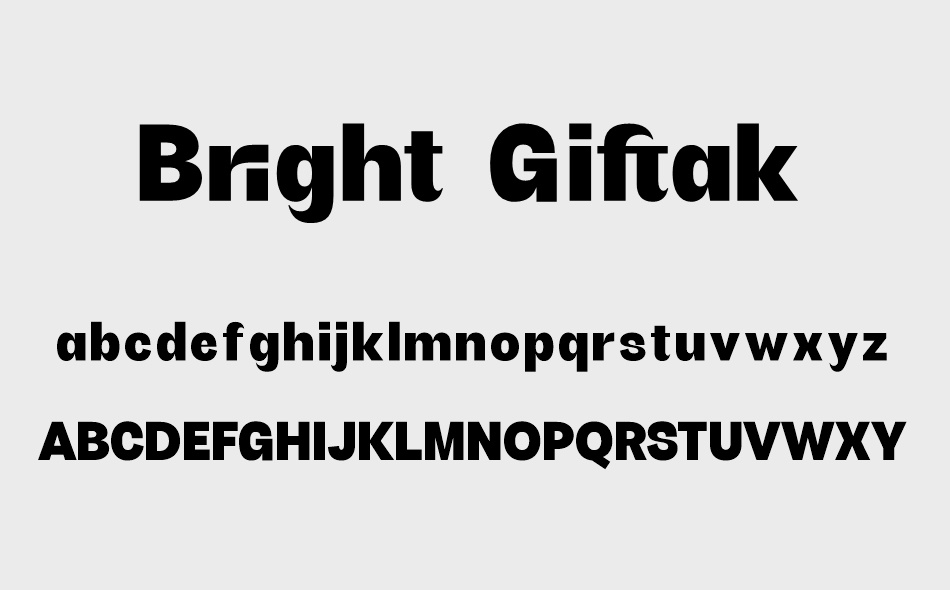 Bright Giftak font