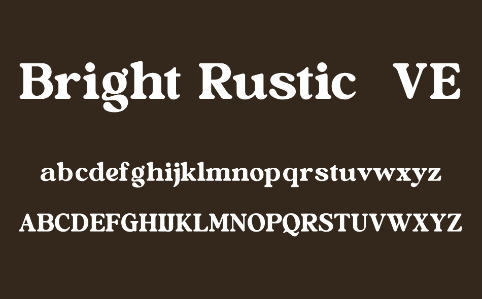 Bright Rustic font