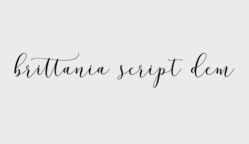 brittania-script-demo font big