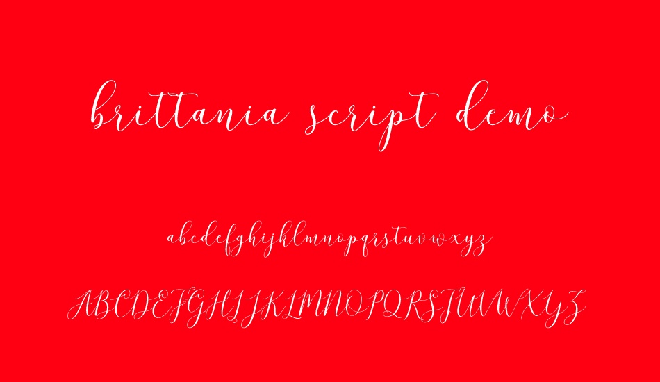 brittania-script-demo font