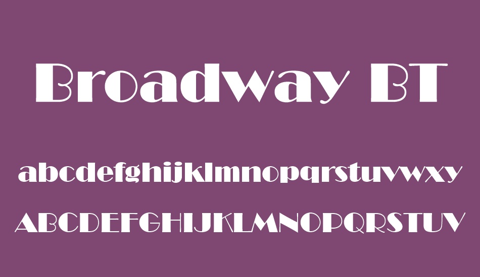 broadway-bt font