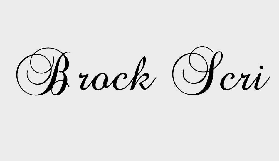 brock-script font big