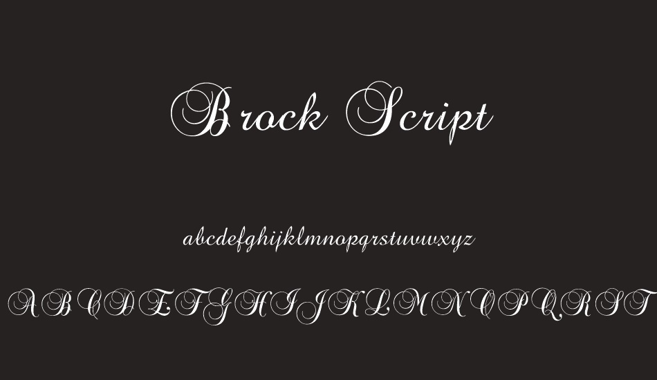 brock-script font