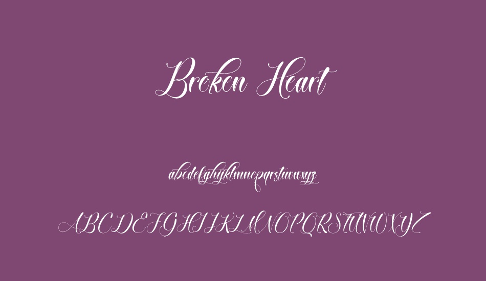 broken-heart font