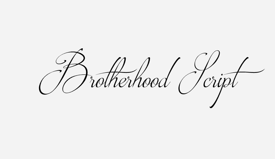 brotherhood-script font big