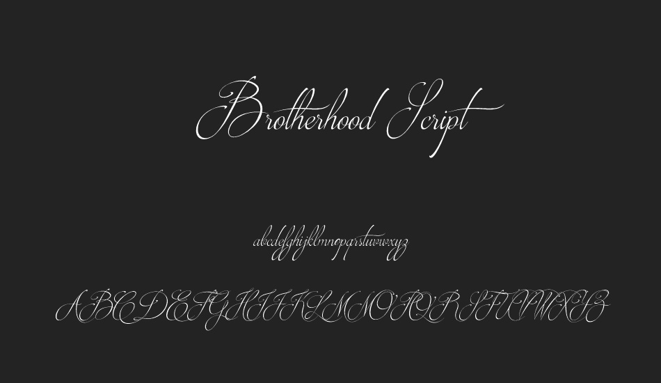 brotherhood-script font