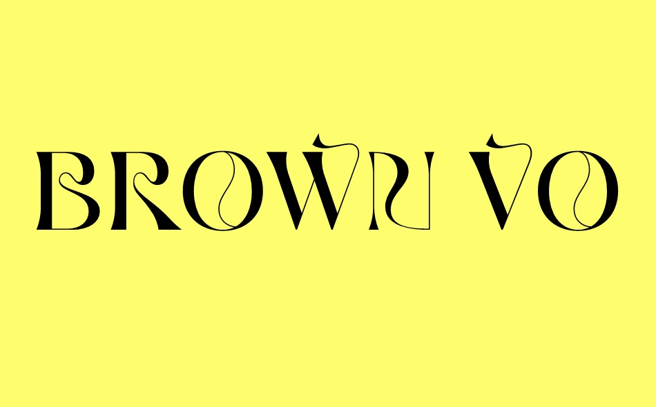 Brown Volky font big