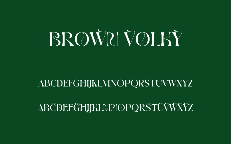 Brown Volky font