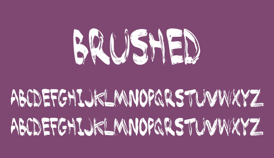 brushed font