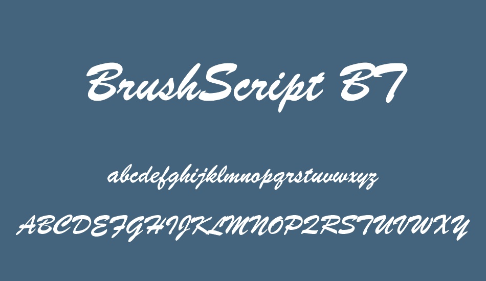 brushscript-bt font