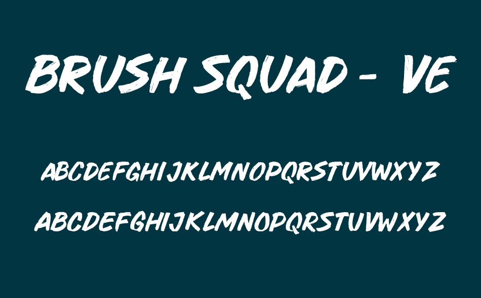 Brush Squad font