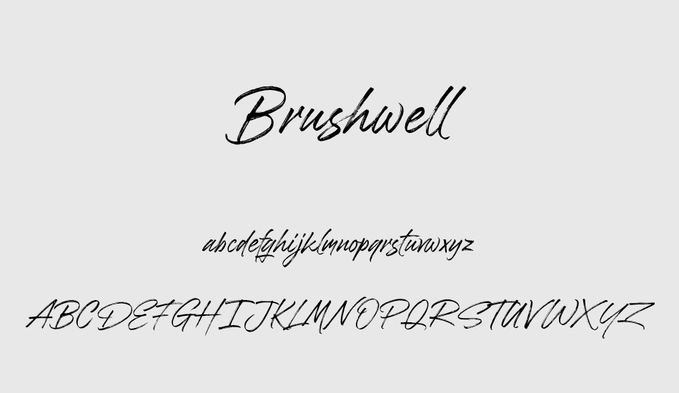 brushwell font