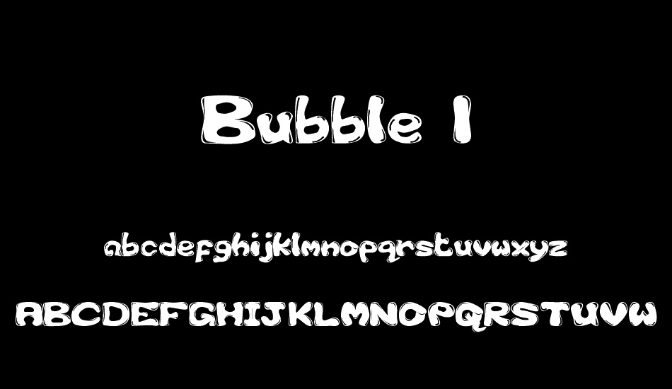 bubble-1 font