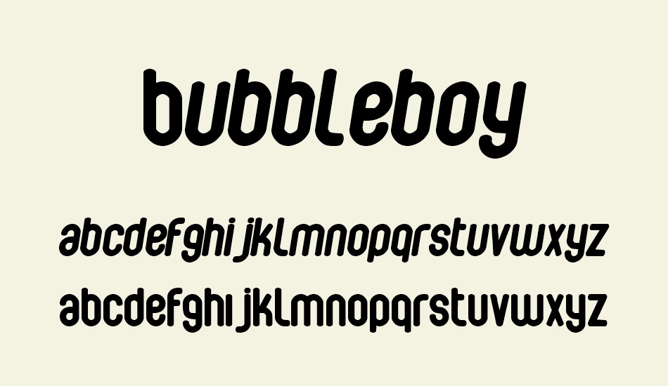 bubbleboy font