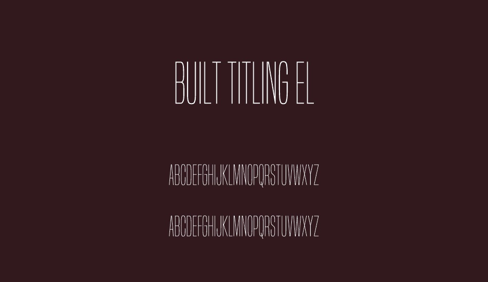 built-titling-el font