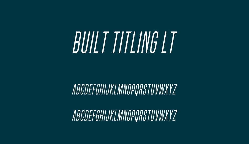 built-titling-lt font