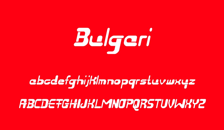 bulgari font