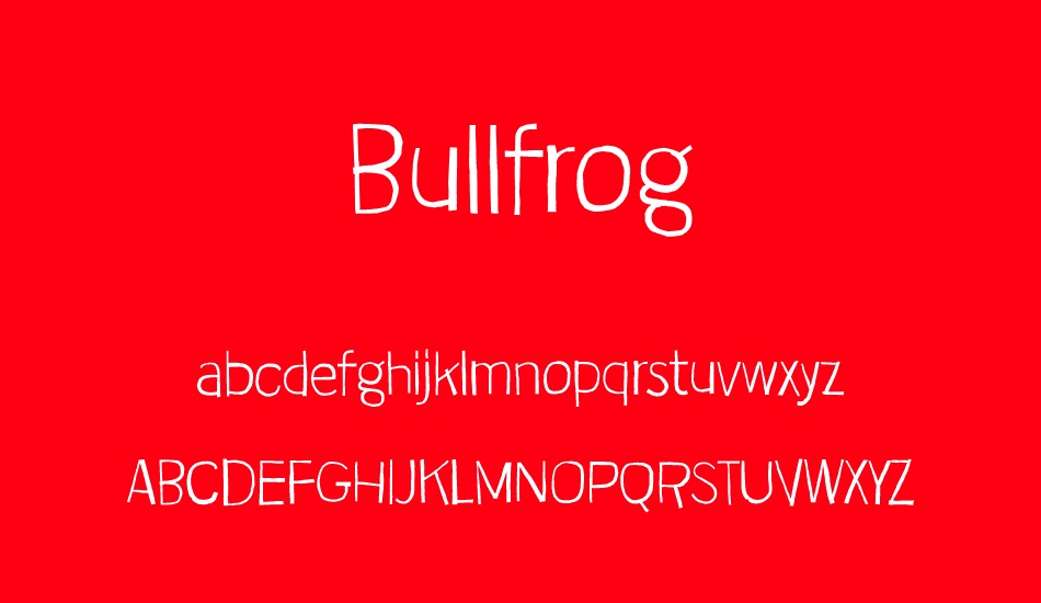 bullfrog font