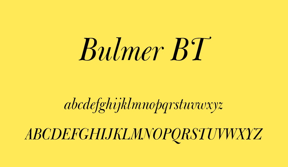 bulmer-bt font