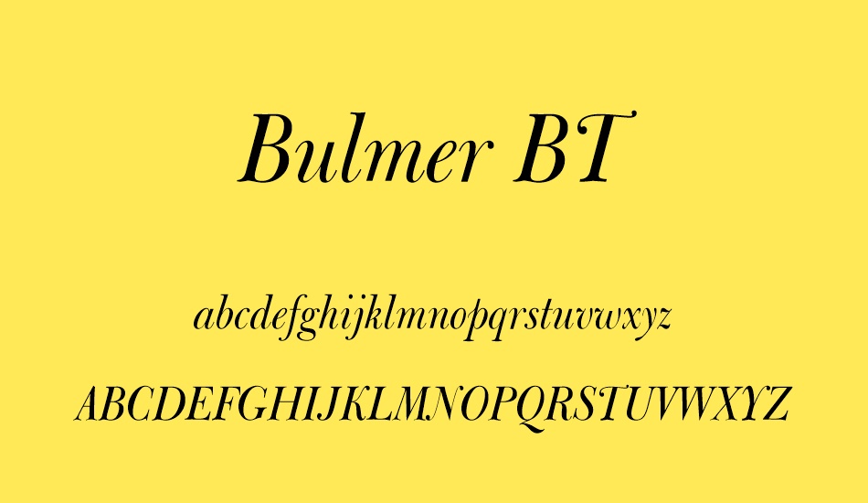 bulmer-bt font