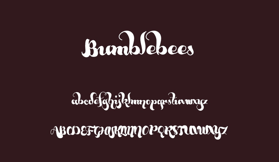 bumblebees-demo font
