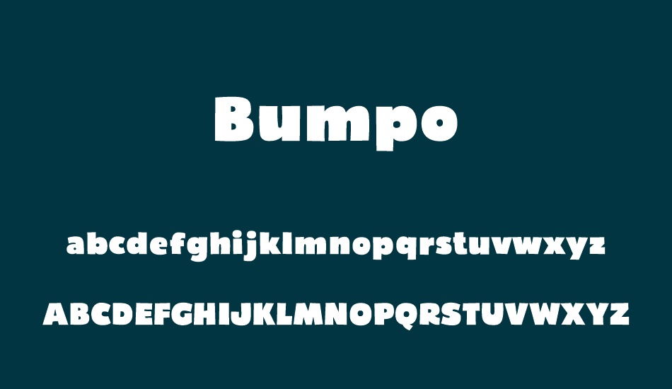 bumpo font