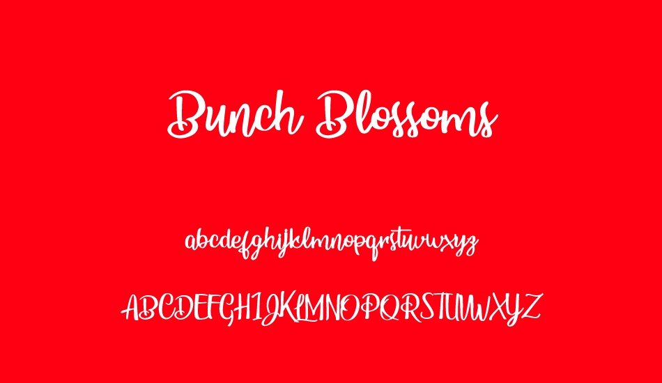 bunch-blossoms-personal-use font