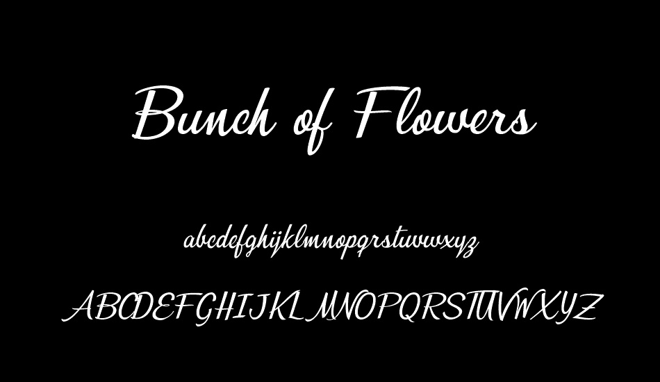 bunch-of-flowers-personal-use font