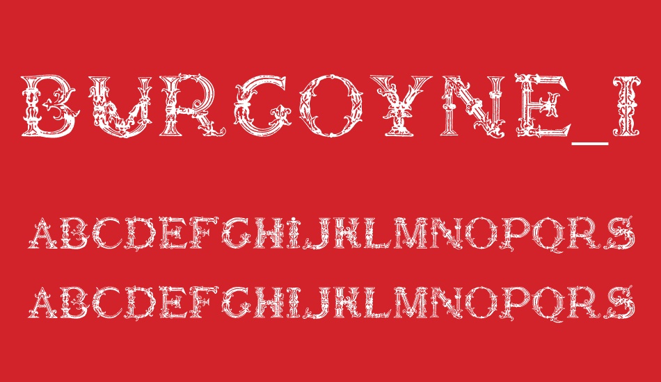 burgoyne-ınitials font