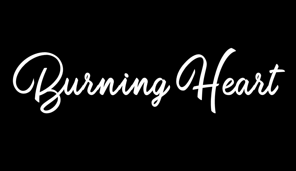 burning-heart-personal-use font big