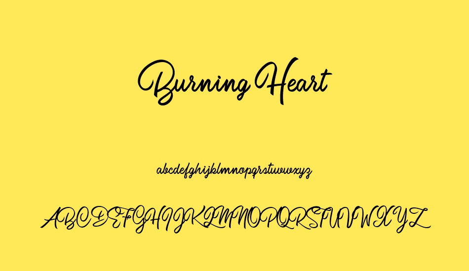 burning-heart-personal-use font