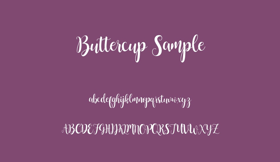 buttercup-sample font