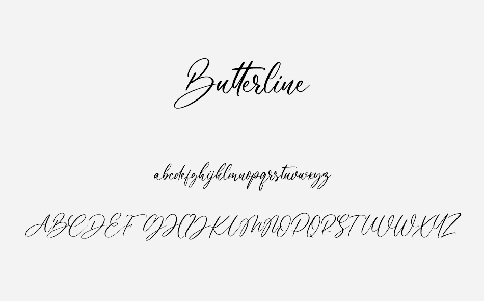 Butterline font