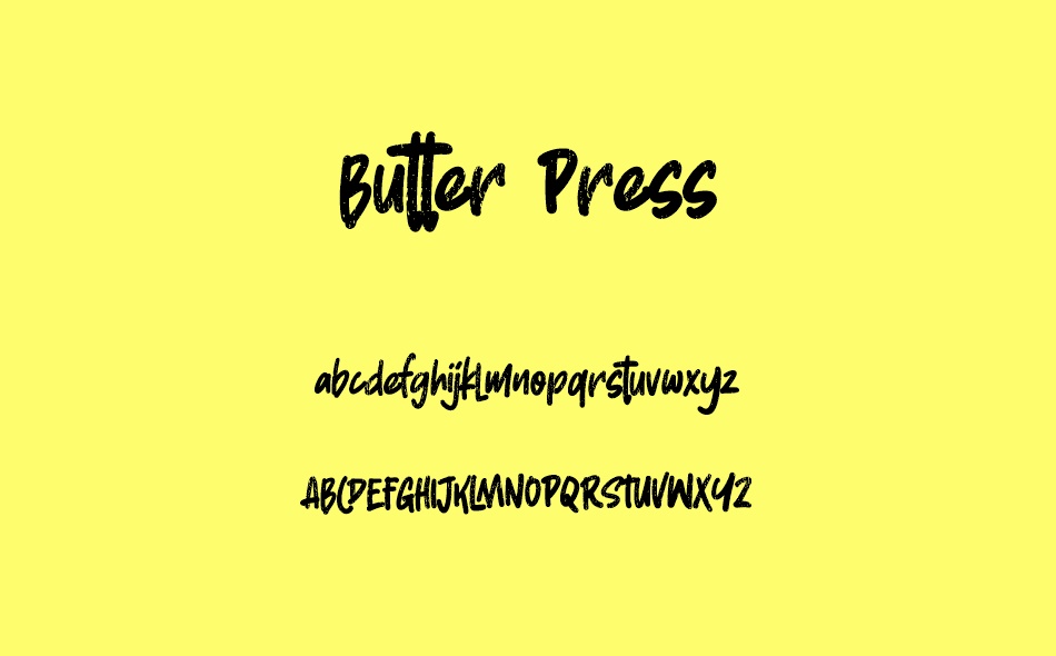Butter Press font