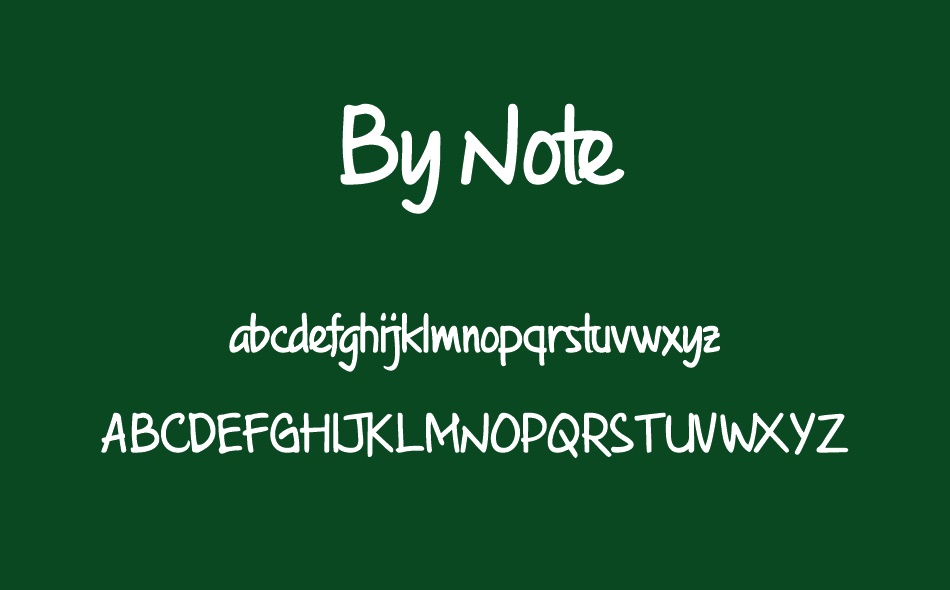 By Note font