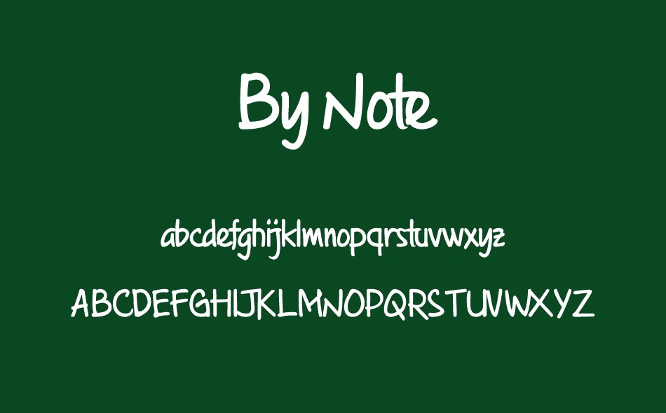 By Note font