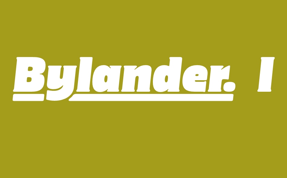 Bylander font big