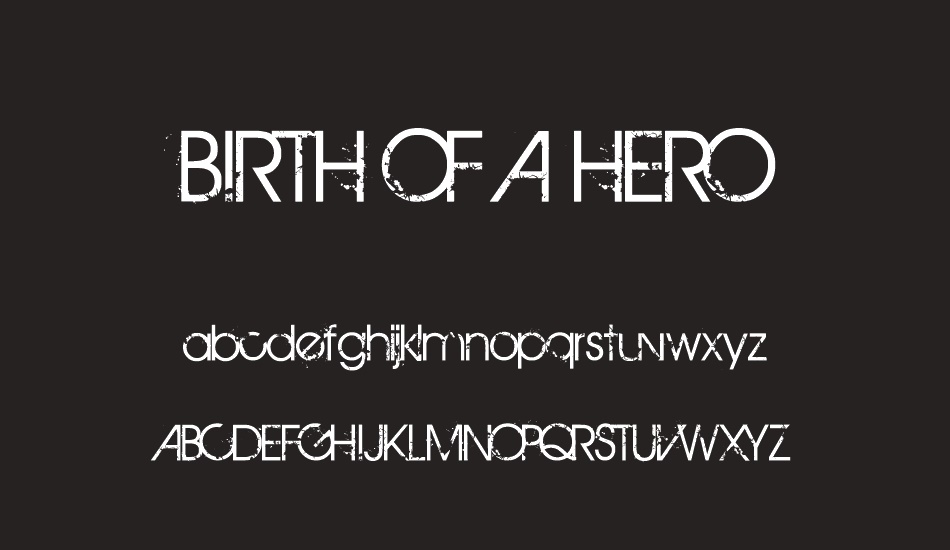 bırth-of-a-hero font