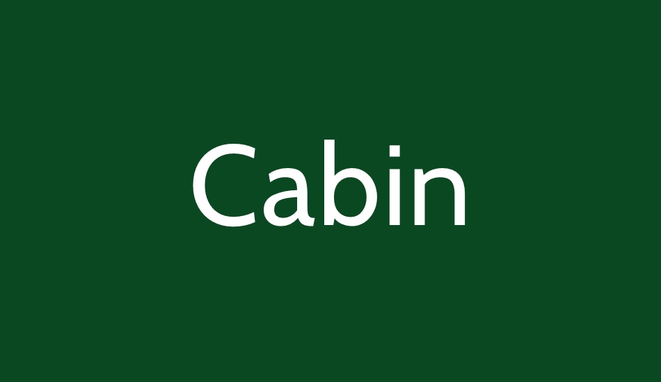 cabin font big