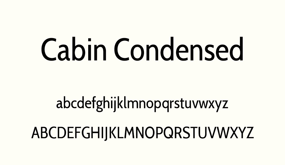 cabin-condensed font