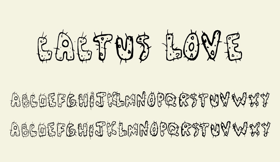cactus-love font